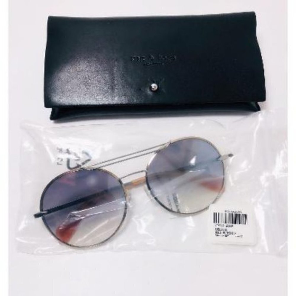Rag & Bone Womens Silver Round Metal Frame 59mm Sunglasses with case New - Picture 5 of 10